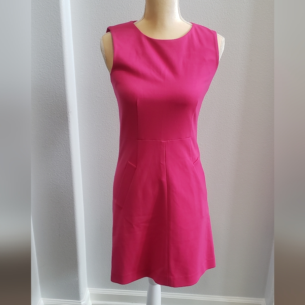Diane Von Furstenberg Fuchsia Sleeveless A-Line Mini Dress